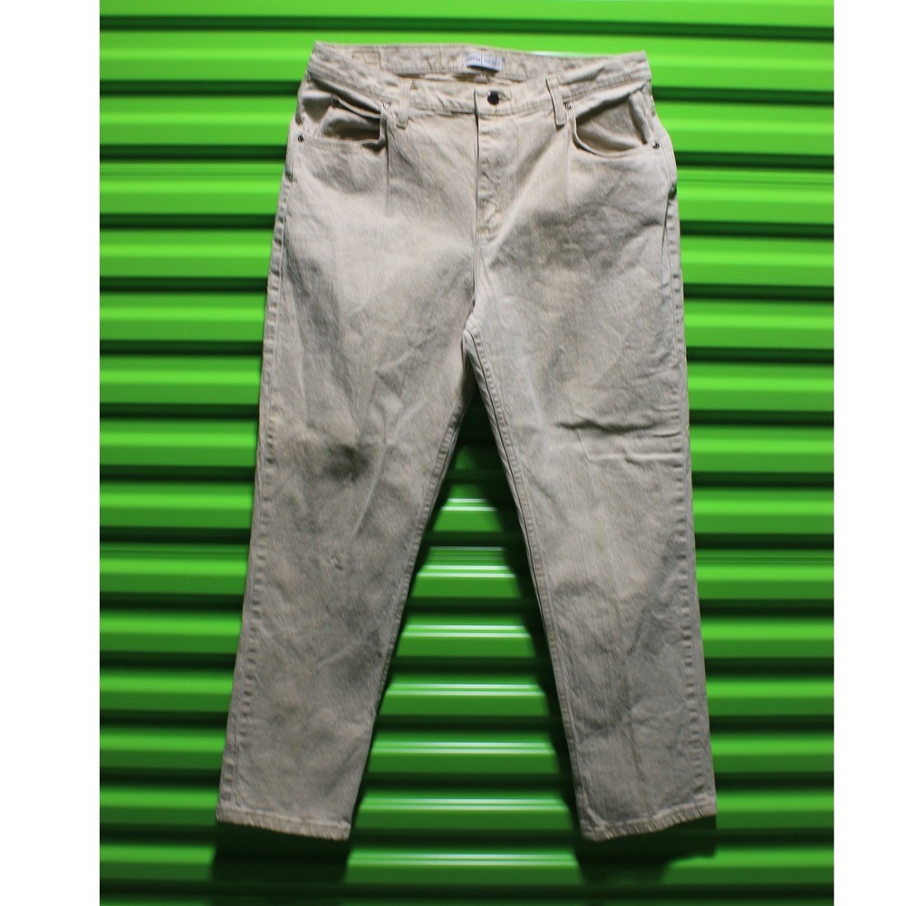 Riders by Lee Relaxed Fit Jeans Khaki Tan Tapered Leg Women 16P 130182F